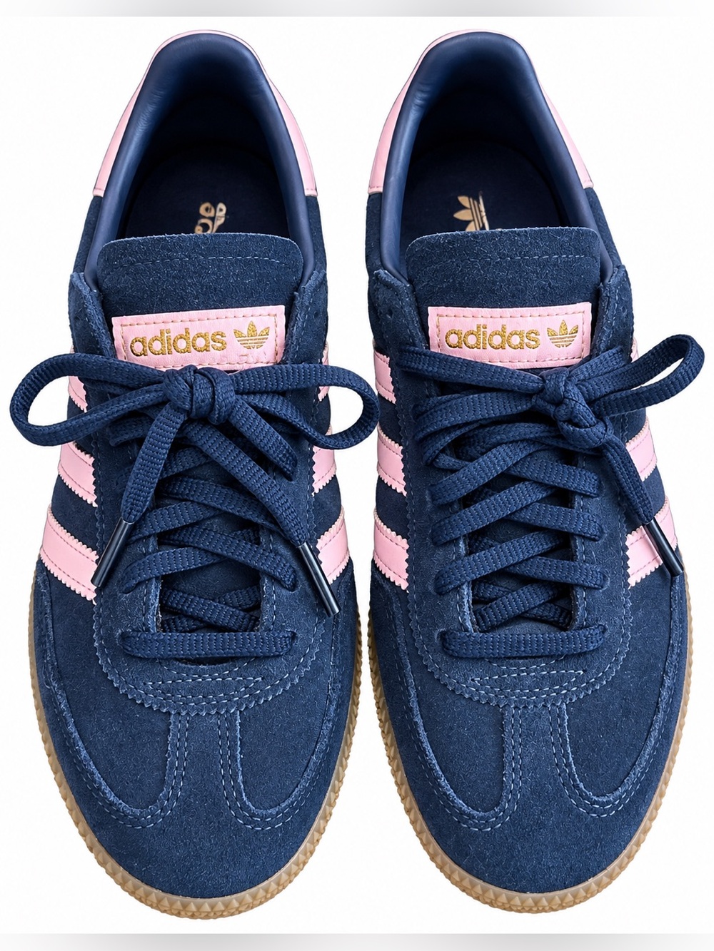 adidas Handball Spezial Athletic Shoe in "Night Indigo/Orchid Fusion/Gum" 4 1/2